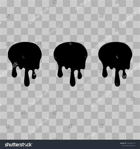 Current Drops Current Inks Paint Dripping Stock Vector Royalty Free