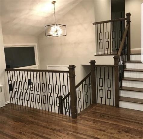 Our selection of metal balusters with wrought iron railings includes european styles like our gothic iron balusters. Iron Stair Balusters - Modern Rectangle Metal Spindles for Stairs - Satin Black Hollow Core ...