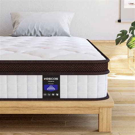 Queen Size Hybrid Mattress Kescas 12 Inch Cooling Memory Foam Pillow
