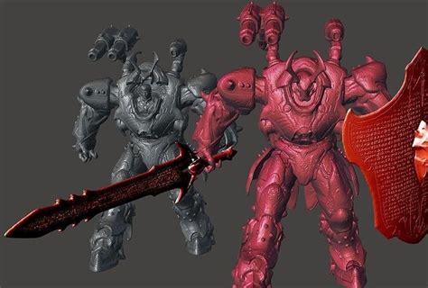 Davoth Dark Lord Mech Doom Eternal Modular Articulated Stl 3d Model 3d