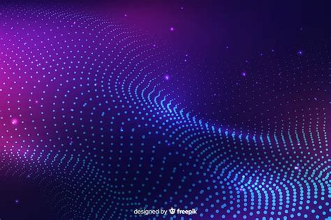 Free Vector Abstract Neon Particles Shapes Background