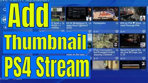 Add Thumbnail To Live From Playstation Ps4 Youtube Stream Youtube