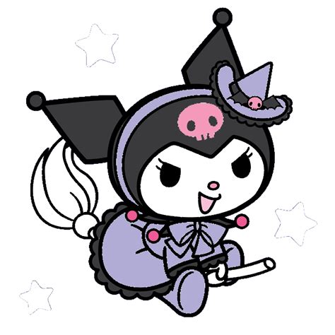 Kuromi Sanrio Rabbit Cute Black Sticker By Godesses