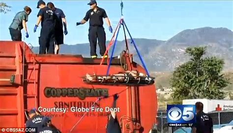 The Moment Woman Is Rescued After Being Thrown Into Garbage Truck When