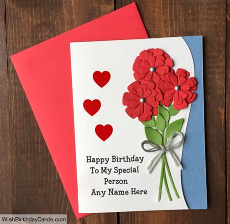 Romantic Rose Handmade Birthday Card For Special Person