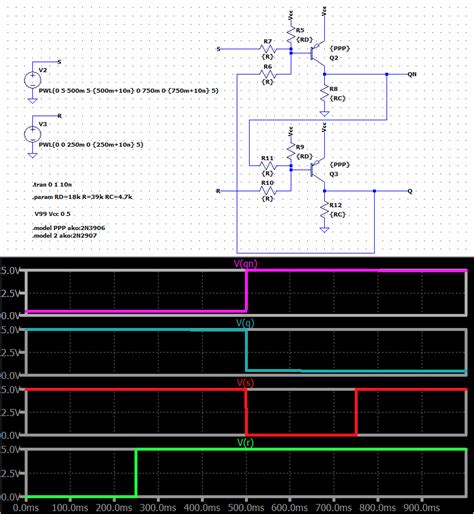 How Do I Make A Nand Sr Latch With Transistors Electrical Engineering