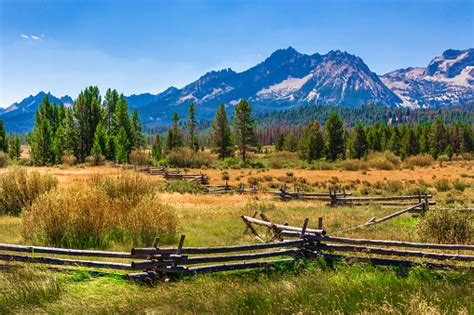Little lost river valley ranch. Sawtooth Mountains Ranch Land Rail Fence Stanley Idaho ...