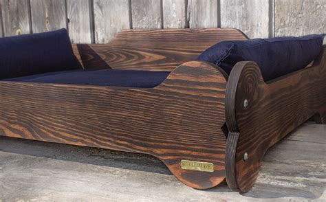 Luxury Dog Bed Pet Bed Handmade Custom Size Bed Wooden Frame Etsy