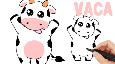 Como Dibujar Una Vaca Kawaii Paso A Paso Dibujos Fáciles Para Niños