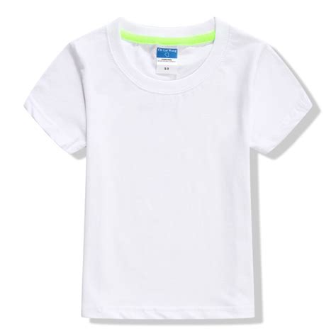 High Quality Kids Basic T Shirts Girls Boys White Blank 100 Cotton