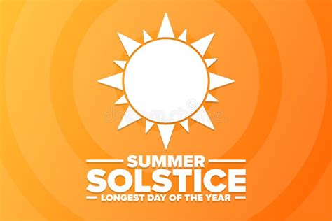 Summer Solstice Longest Day Of The Year Holiday Concept Stock Vector Illustration Of Logo