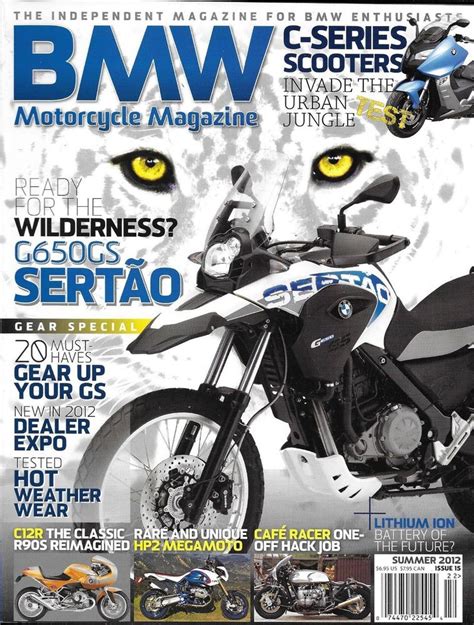 Bmw Motorcycle Magazine Sertao Gear Special C Series Scooters Lithium