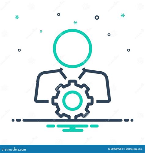 Mix Icon For Competent Capable And Adequate Stock Illustration