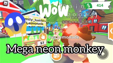 We Made A Mega Neon Monkey Adopt Me Roblox Youtube
