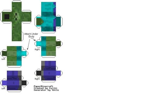 Now you can easily print your skins, blocks, mobs and much more. minecraft templates | Papercraft - Minecraft Zombie Template by ~MasaiTheMastodon on ...