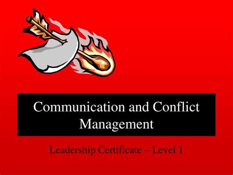 Ppt Communication And Conflict Management Powerpoint