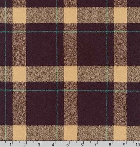 Brown Plaid Flannel Fabric Mammoth Flannel From Robert Etsy