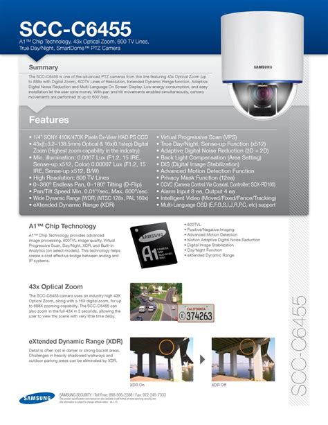 Samsung Scc C6455 Brochure And Specs Pdf Download Manualslib