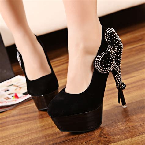 315 New Arrival Fashion Sparkling Diamond Bow Platform Accessories Thin Heels Women S Shoes