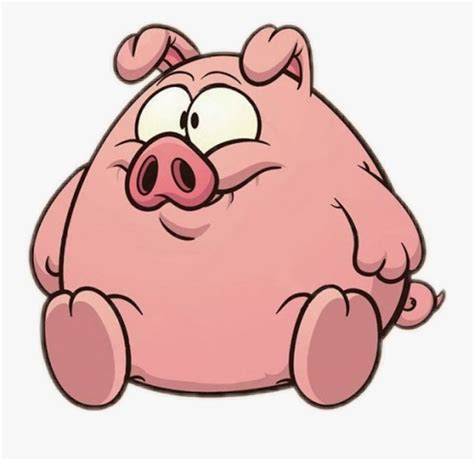 Cartoon Fat Pigs Clipart Png Download Cartoon Pig Free