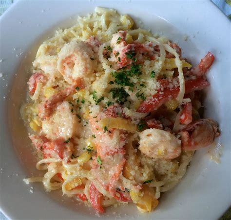 Shrimp Lobster And Corn One Pot Pasta Easy Macaroni Salad Yummy