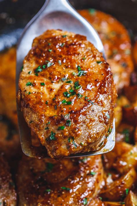 Honey Mustard Pork Chops Recipe With Potatoes Best Pork Chops Recipe