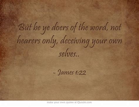But Be Ye Doers Of The Word Not Hearers Only Deceiving Your