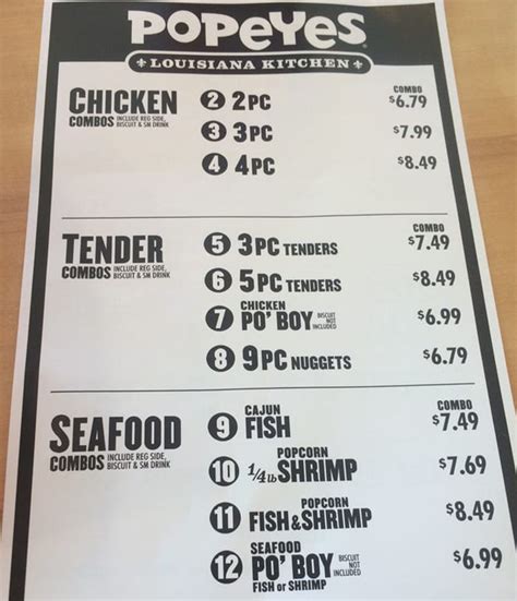 Check spelling or type a new query. Popeyes | Menu | Prices | Info | SLC menu