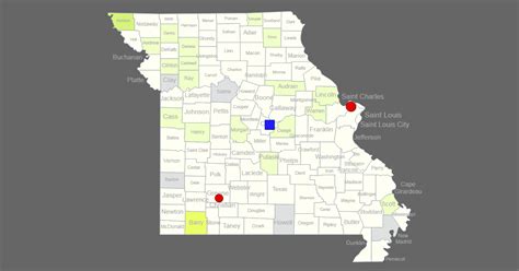 Interactive Map Of Missouri Clickable Counties Cities