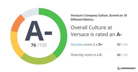 Versaces Company Culture Scored On 18 Different Metrics Comparably