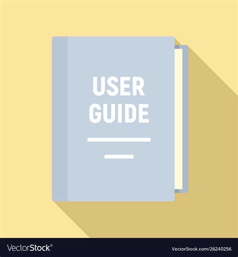 User Guide Icon Flat Style Royalty Free Vector Image