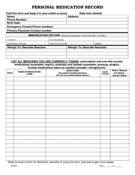 Best of all, it's free. Free Printable Medical History Forms | Medication list ...