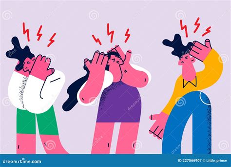 Loud Sounds Irritation Shouting And Screaming Concept Stock Vector