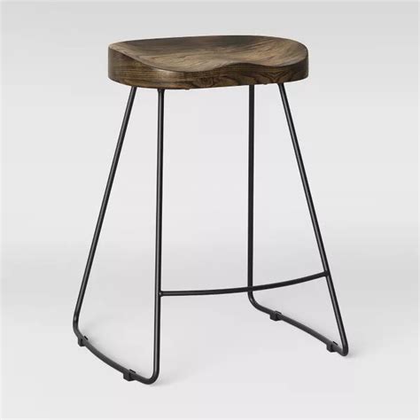 Update your kitchen with our range of gorgeous bench stools constructed from timber, leather, steel, plastic, aluminium as well as solid wood. Hull Low Back Wood/Metal Counter Stool - Threshold in 2020 ...