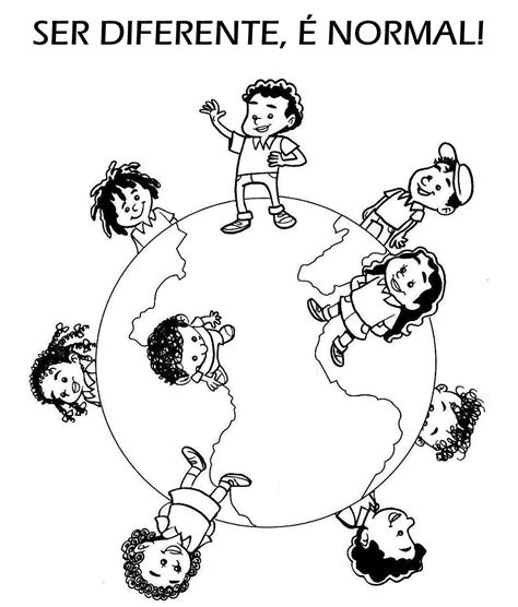 Desenho De Inclusão Para Colorir