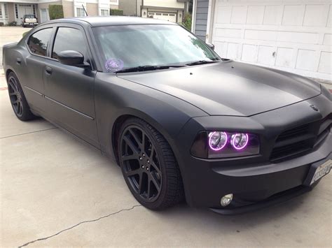 My car looks so pretty today. Matte black dodge charger 9k racing