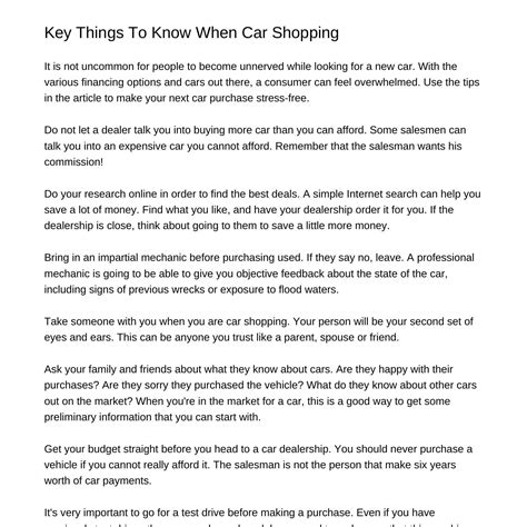 Key Things To Know When Car Shoppingioxubpdfpdf Docdroid