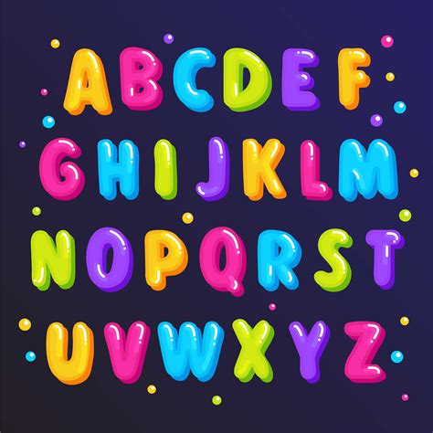 Cute Colorful Font 165972 Download Free Vectors Clipart Graphics