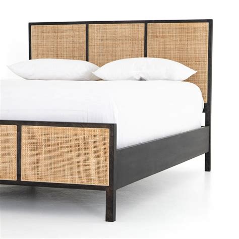 Browse through our wide selection of brands, like and. Rhian Coastal Beach Black Woven Cane Mango Wood Bed - Queen