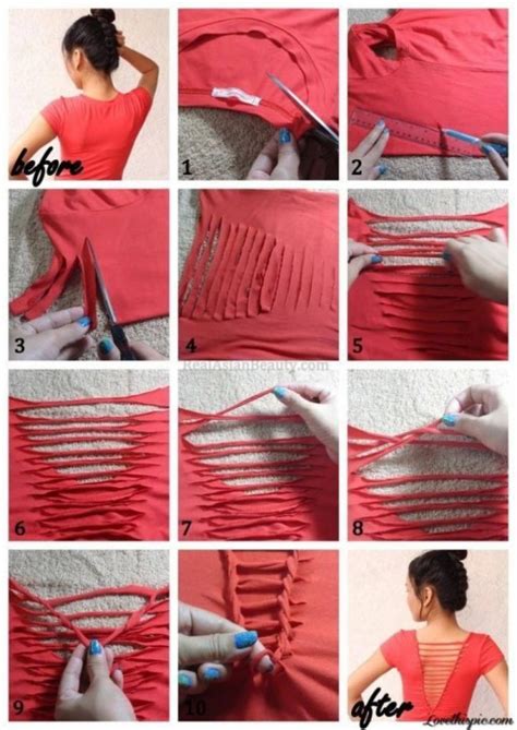 How To Re-fashion An Old T-shirt Step By Step Instructions ...