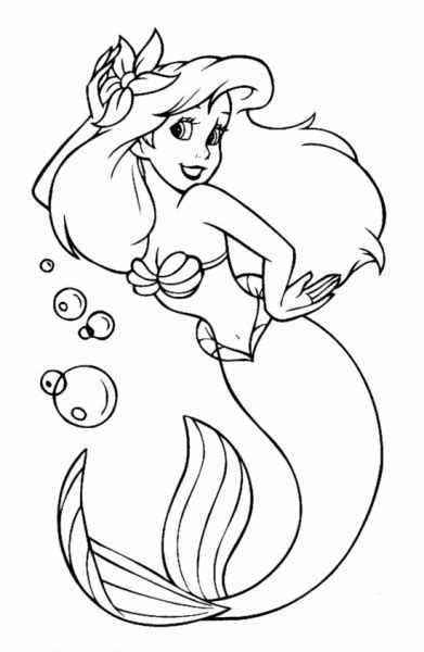 Dibujos Para Colorear La Sirenita Ariel