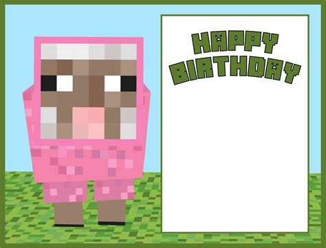 10 Best Minecraft Printable Happy Birthday Card Printableecom 10 Best