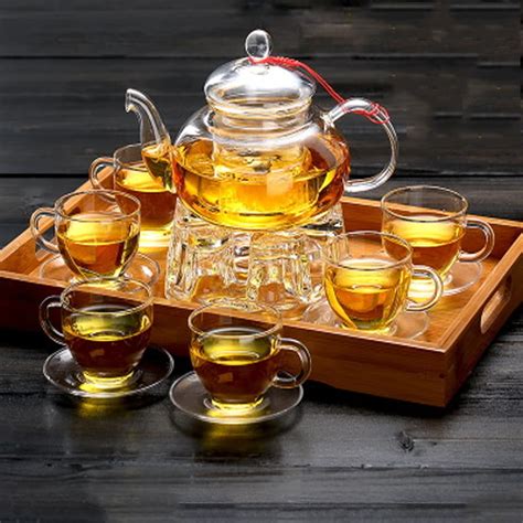 All Ready Elegant Glass Tea Set Borosilicate Glass Teapot With Cups