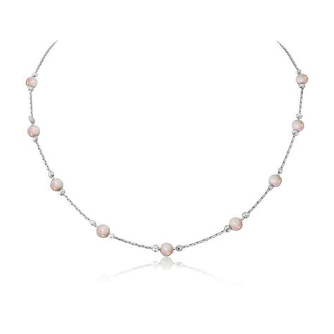 Silver Opal Necklace Lavan Designer Jewellery