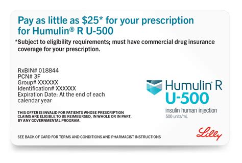 Humulin R U 500 Savings Card And Support Humulin R U 500