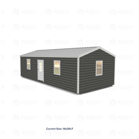 14x30 Shed W Eve Side Door From 15086month Keens Buildings