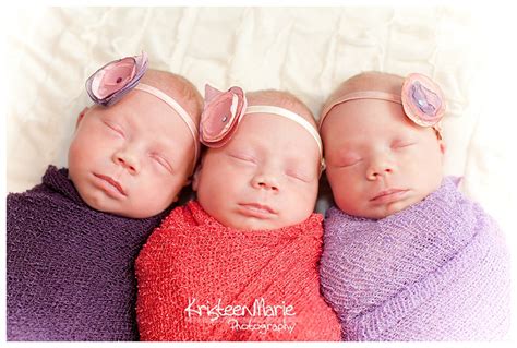 Newborn Triplets Girls Indianapolis Newborn Photography