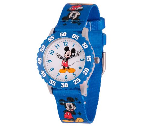 Disney Mickey Mouse Boy S Stainless Steel Nylon Watch Qvc Com