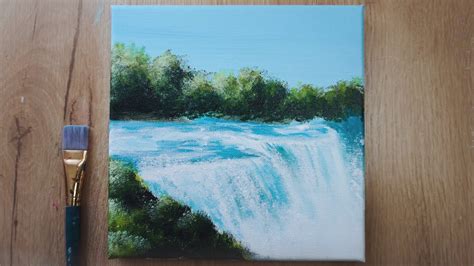 Easy Acrylic Painting Waterfall