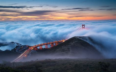 Usa Clouds Bridge Golden Gate Bridge San Francisco Wallpapers Hd
